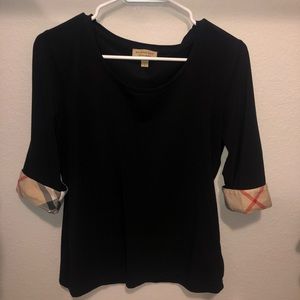 Burberry check cuff top